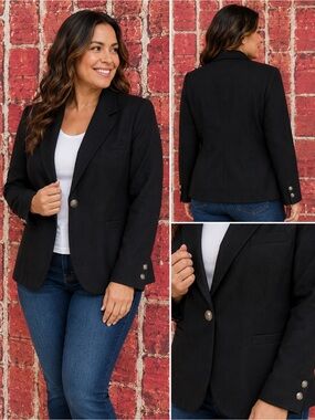 Black Women's Single-Button Blazer by Liz Claiborne